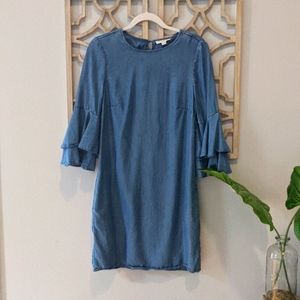 Jean dress with flare arms